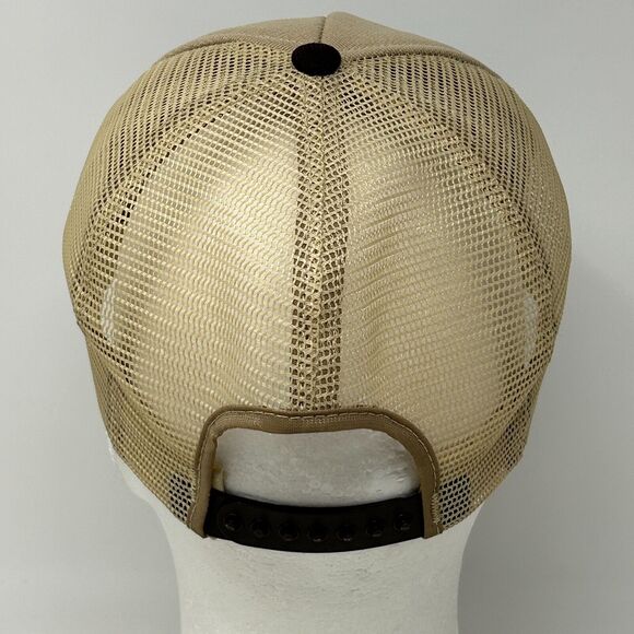 Vintage 80s The Morie Company Trucker Hat Baseball Cap Lighthouse Snapback Beige - Picture 3 of 8